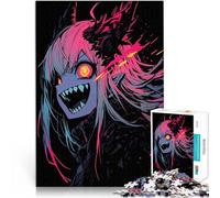 Rompecabezas para Adultos 1000 Piezas Chica Monstruo de Anime Juguete Educativo Intelectual descompresor Decoración 38x26cm