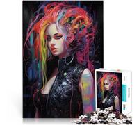 Rompecabezas para Adultos 1000 Piezas Chica Punk Juguetes adictivos Que desafían la Inteligencia Cerebral Apto para Parejas 75x50cm
