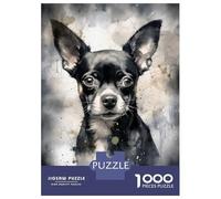 Rompecabezas para Adultos 1000 Piezas Chihuahua Tiny and Mighty Rompecabezas para Adultos Juegos Relajantes Regalos para Mujeres Juegos Desafiantes Regalos 38x26cm/1000pcs