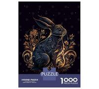 Rompecabezas para Adultos 1000 Piezas Chinese New Year Rabbit Rompecabezas para Adolescentes Juguete Decoración De Pared Alivio del Estrés Cumpleaños 70x50cm/1000pcs