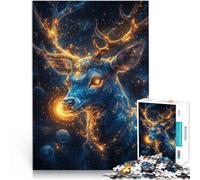 Rompecabezas para Adultos 1000 Piezas Ciervo Alma de fantasía Juego desafiante y Juego Familiar Toda la Familia. 38x26cm