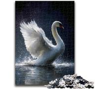Rompecabezas para Adultos 1000 Piezas: Cisne Blanco, Juego Educativo Familiar, Regalo Ideal para Toda la Familia a Partir de 14 años, 26x38cm