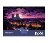 Rompecabezas para Adultos 1000 Piezas Cityscape at Twilight A Serene Urban Scene Rompecabezas para Adultos Juegos Relajantes Regalos para Mujeres Juegos Desafiantes Regalos 70x50cm/1000pcs