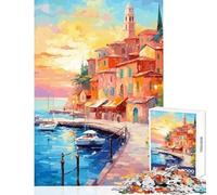 Rompecabezas para Adultos 1000 Piezas Ciudad Costera decoración del hogar Juguetes Grandes Regalos y Juegos Familiares Adecuado para decoración de Escritorio tamaño 38x26cm