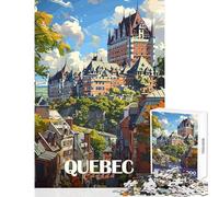 Rompecabezas para Adultos 1000 Piezas Ciudad de Quebec Juegos Familiares Adecuado para Parejas Juguete Decoración de Pared Actividades Divertidas en casa (38x26cm)