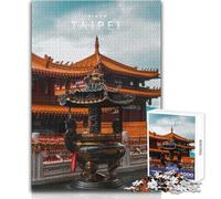 Rompecabezas para Adultos, 1000 Piezas, Ciudad de Taipei, Taiwán, Hermoso diseño, Juego, decoración, Juguetes antiestrés, tamaño 50x75cm