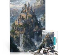 Rompecabezas para Adultos 1000 Piezas Ciudadela de la Montaña Brumosa Juego Intelectual Cada Pieza es única: un desafiante y Divertido Juego Familiar 38x26cm
