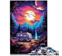 Rompecabezas para adultos 1000 piezas coche colorido noche decoración del hogar rompecabezas juguetes 26x38cm regalo cumpleaños regalos arte pared