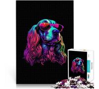 Rompecabezas para Adultos 1000 Piezas Cocker Spaniel inglés para el Juguete de desafío de Juego Educativo Buen Regalo 52x38cm