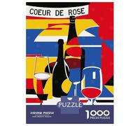 Rompecabezas para Adultos, 1000 Piezas Coeur De Rose Wine Rompecabezas para Adolescentes, Juguete, Decoración De Pared, Regalos para Amigos Y Familiares 70x50cm/1000pcs