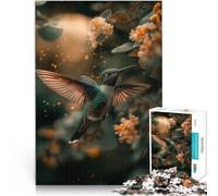 Rompecabezas para Adultos 1000 Piezas Colibrí en Vuelo Alivia el estrés Vacaciones en casa Matar el Tiempo Apto para Parejas 38x26cm