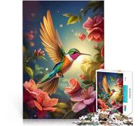 Rompecabezas para Adultos 1000 Piezas Colibrí Encantado Juguetes educativos de Aprendizaje Juegos Familiares Ideas de Regalos 38x26cm