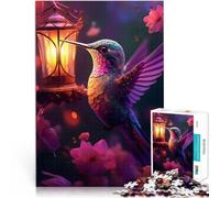 Rompecabezas para Adultos 1000 Piezas Colibrí Rosa Juego Familiar para aliviar el estrés: desafío difícil Una Obra de Arte 38x26cm