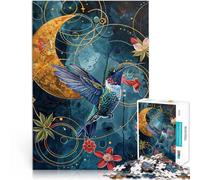 Rompecabezas para Adultos 1000 Piezas Colibrí Surrealista Juego desafiante y Juego Familiar Decoración hogar 38x26cm