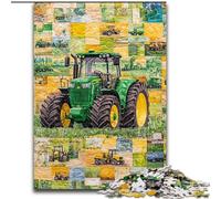 Rompecabezas para Adultos, 1000 Piezas, Collage de Tractores, Rompecabezas de Madera para Adultos, 50x75cm, reuniones Familiares, cumpleaños y días Festivos