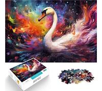 Rompecabezas para adultos 1000 piezas Color cisne DIY Puzzle Toys Ayuda al cerebro a ejercitar juguetes adictivos para cultivar la paciencia 14.96" x 20.47"