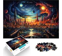 Rompecabezas para adultos 1000 piezas Color Ciudad Juguetes Juegos educativos Alivio del Estrés Impresionantes Regalos y Juguetes 19.7" x 29.5" para adolescentes Edad 14 Años y Más