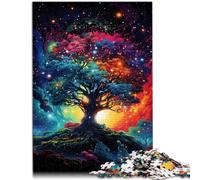 Rompecabezas para adultos, 1000 piezas, colores de árboles de puesta de sol, río, desafiantes, regalos de juego de 14.95 x 20.47 pulgadas, adecuado para adolescentes de 14 años en adelante