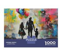 Rompecabezas para Adultos 1000 Piezas Colorful Family Balloons Painting Rompecabezas para Adultos Juegos Relajantes Regalos para Mujeres Juegos Desafiantes Regalos 70x50cm/1000pcs