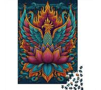 Rompecabezas para Adultos 1000 Piezas Colorful Phoenix Art Print-3 Rompecabezas para Adultos Juguetes DIY Análisis Y Lógica Diversión En Casa Actividades, 38x26cm/1000pcs
