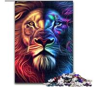 Rompecabezas para Adultos, 1000 Piezas, Colorido, Cara de león, Juguete Educativo, descompresor, Ideal para cumpleaños, Regalos, decoración de Pared (tamaño 26x38cm)