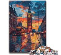 Rompecabezas para Adultos, 1000 Piezas, Colorido Juego de Rompecabezas del Big Ben, decoración de Pared, cumpleaños y Navidad, 50x75cm