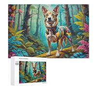 Rompecabezas para adultos, 1000 piezas, colorido perro del bosque, para adultos, juegos de relajación, regalos para mujeres, regalo de cumpleaños, regalos, 1000 piezas