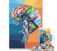 Rompecabezas para Adultos, 1000 Piezas, Coloridos, anatomía del Cerebro, Estilo Pop Art, Juguetes antiestrés, Corte de precisión, Toda la Familia 38x52cm