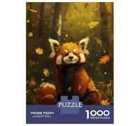 Rompecabezas para Adultos 1000 Piezas Contented Red Panda Rompecabezas para Adultos Juegos De Relajación Análisis Y Lógica Oferta como Regalos para Toda La Familia 52x38cm/1000pcs