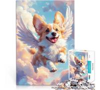 Rompecabezas para Adultos 1000 Piezas Corgi aéreo Ayuda al Cerebro a ejercitar Juguetes adictivos para Cultivar la Paciencia. Una Obra de Arte 38x26cm