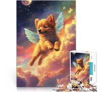 Rompecabezas para adultos 1000 piezas Cosmic Baby Dog Puzzle Juegos educativos 26 x 38 cm con póster surtido y hoja de preguntas para adolescentes de 14 años y más