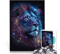 Rompecabezas para adultos 1000 piezas Cosmic Galaxy Lion Family Activity Jigsaw 26 x 38 cm con póster y hoja de preguntas