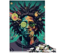 Rompecabezas para adultos 1000 piezas Cosmic Rastafarian juego estimulante 26 x 38 cm con póster y hoja de preguntas para los 14 años y más