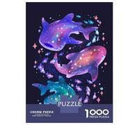 Rompecabezas para Adultos 1000 Piezas Cosmic Whale Sharks Rompecabezas para Adolescentes Juegos Relajantes Decoración Actividades Divertidas En Casa 52x38cm/1000pcs