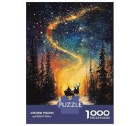 Rompecabezas Para Adultos 1000 Piezas Cosmic Winter Journey Sleigh Ride Under The Celestial Swirl Rompecabezas Para Adultos Juegos Relajantes Regalos Para Mujeres Juegos Desafiantes Regalos 70x50cm/10
