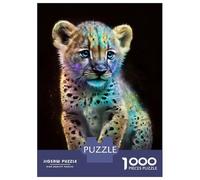Rompecabezas para Adultos 1000 Piezas Cute Galaxy Baby Leopard Rompecabezas Juegos Divertidos Vacaciones En Casa Matar El Tiempo Oferta como Regalos para Toda La Familia 52x38cm/1000pcs