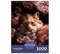 Rompecabezas para Adultos 1000 Piezas Cute Lion Cub Sleeping Rompecabezas Juegos Relajantes Corte De Precisión Cumpleaños Y Navidad 38x26cm/1000pcs