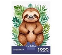 Rompecabezas para Adultos 1000 Piezas Cute Sloth Rompecabezas para Adolescentes Juegos Familiares Difícil Difícil Cumpleaños Y Navidad 52x38cm/1000pcs
