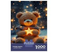 Rompecabezas para Adultos 1000 Piezas Cute Teddy Bear with Star Light-1 Rompecabezas para Adultos Juego Familiar Análisis Y Lógica Actividades Divertidas En Casa, 70x50cm/1000pcs