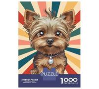 Rompecabezas para Adultos 1000 Piezas Cute Yorkshire Terrier Dog Rompecabezas Juegos Relajantes Corte De Precisión Cumpleaños Y Navidad 70x50cm/1000pcs