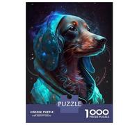 Rompecabezas para Adultos 1000 Piezas Dachshund Dog Rompecabezas para Adolescentes Juegos Relajantes Una Obra De Arte Cumpleaños Y Navidad 38x26cm/1000pcs