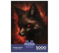 Rompecabezas para Adultos 1000 Piezas Dark Kitsune - Mystical Fox Spirit Rompecabezas para Adultos Juegos Relajantes Regalos para Mujeres Juegos Desafiantes Regalos 70x50cm/1000pcs
