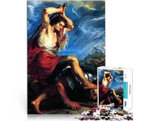 Rompecabezas para Adultos 1000 Piezas David Matando a Goliat Juguetes educativos de Aprendizaje Decoración hogar 38x26cm