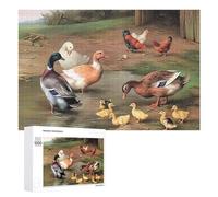 Rompecabezas para adultos, 1000 piezas de animales de granja cerca del estanque, rompecabezas para adultos, juego práctico para mejorar la memoria, regalos para amigos y familiares, 1000 piezas