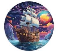 Rompecabezas para Adultos,1000 Piezas de Arte Colorido de Barco Pirata,Rompecabezas difíciles para Adultos,decoración artística,Juguete de Inteligencia para Juegos Familiares en Interiores
