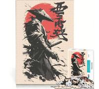 Rompecabezas para Adultos 1000 Piezas de Arte de Guerreros samuráis Juegos Divertidos para ejercitar la Mente y Las Manos y Fortalecer el Amor en Pareja 38x26cm