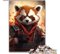 Rompecabezas para Adultos: 1000 Piezas de Arte de Panda Rojo. Rompecabezas difíciles para Adultos. Un desafío para Que los Adolescentes lo Hagan por sí mismos (tamaño 26x38cm).
