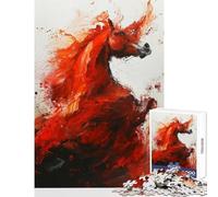 Rompecabezas para Adultos 1000 Piezas de Arte equino ardiente Juguete Educativo Regalos para Mujeres y Hombres Juegos relajantes Que ayudan a ejercitar el Cerebro tamaño 38x26cm