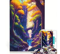 Rompecabezas para Adultos 1000 Piezas de Arte mágico de la Selva Juego de ingenio interacción Entre Padres e Hijos fortalece el Amor Entre Parejas 38x52cm