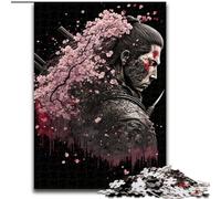 Rompecabezas para Adultos, 1000 Piezas de Arte Ninja japonés de Madera, Juego Interactivo Familiar, decoración del hogar DIY, desafiante Rompecabezas (tamaño 26x38cm)